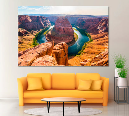 Horseshoe Bend Colorado River Arizona Canvas Print ArtLexy 1 Panel 24"x16" inches 