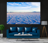 Salar de Uyuni Salt Flats Bolivia Canvas Print ArtLexy 1 Panel 24"x16" inches 