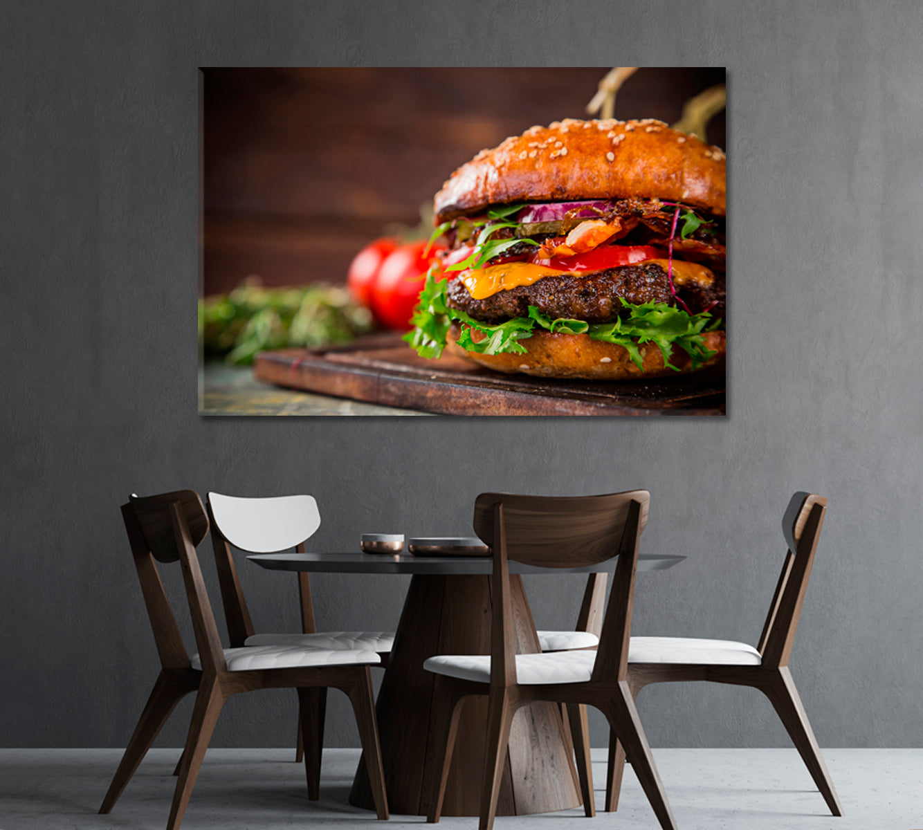 Tasty Burger Canvas Print ArtLexy   