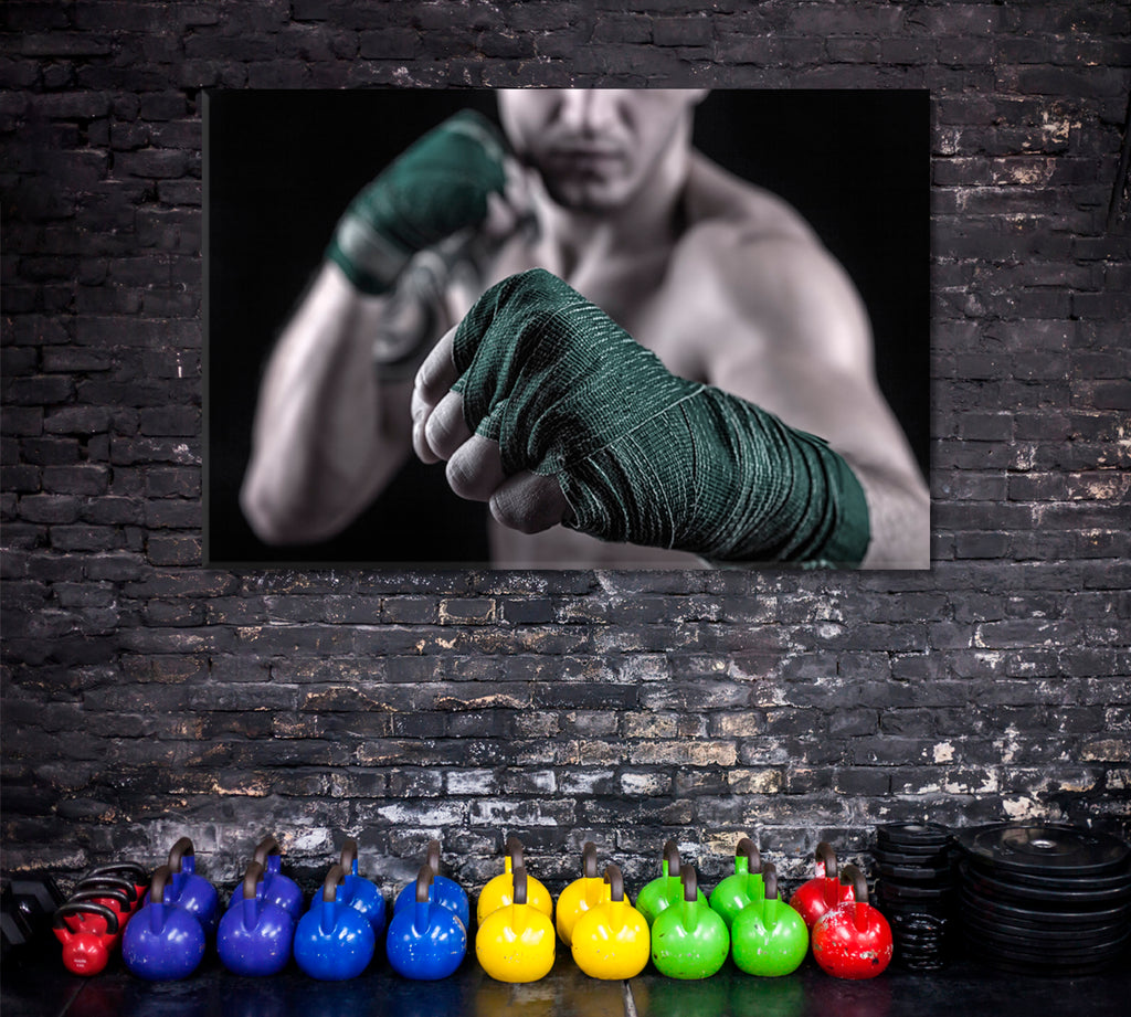 Boxer Hands Canvas Print ArtLexy 1 Panel 24"x16" inches 