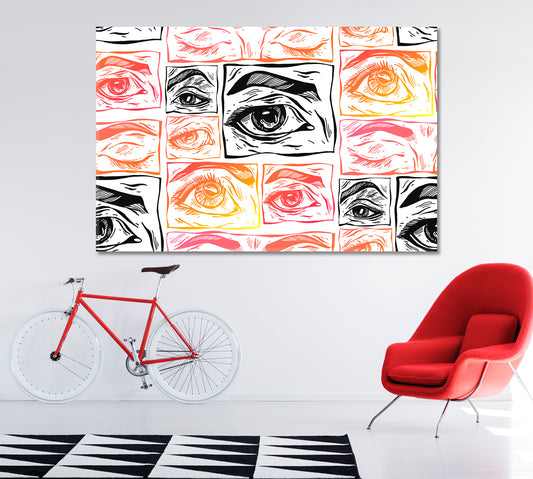 Eyes Canvas Print ArtLexy 1 Panel 24"x16" inches 
