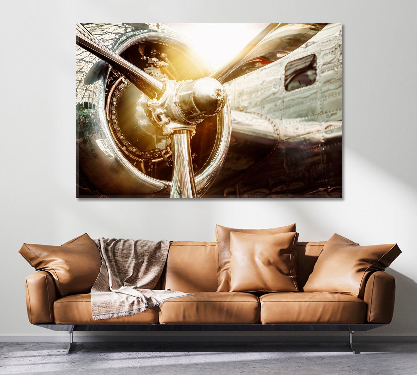 Radial Engine and Propeller of Old Airplane Canvas Print ArtLexy   