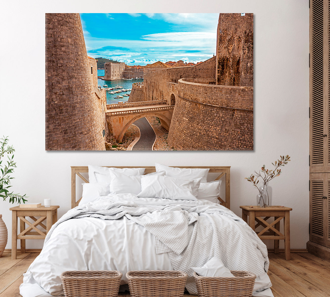 Dubrovnik Old Town Croatia Canvas Print ArtLexy 1 Panel 24"x16" inches 