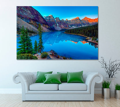 Moraine Lake in Banff National Park Canada Canvas Print ArtLexy 1 Panel 24"x16" inches 