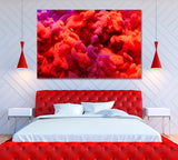 Abstract Red Ink in Water Canvas Print ArtLexy 1 Panel 24"x16" inches 