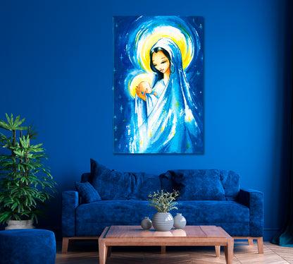 Mary with Jesus Christ Canvas Print ArtLexy 1 Panel 16"x24" inches 