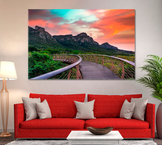 Kirstenbosch Tree Canopy Walkway Cape Town Canvas Print ArtLexy 1 Panel 24"x16" inches 