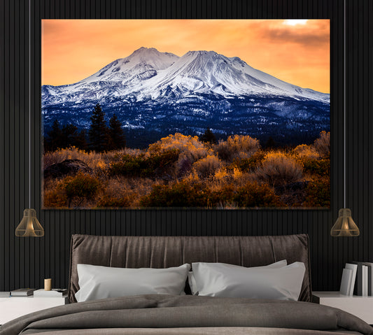 Mount Shasta California Canvas Print ArtLexy 1 Panel 24"x16" inches 