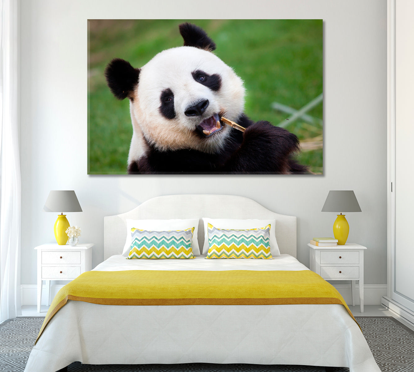 Giant Panda Canvas Print ArtLexy 1 Panel 24"x16" inches 
