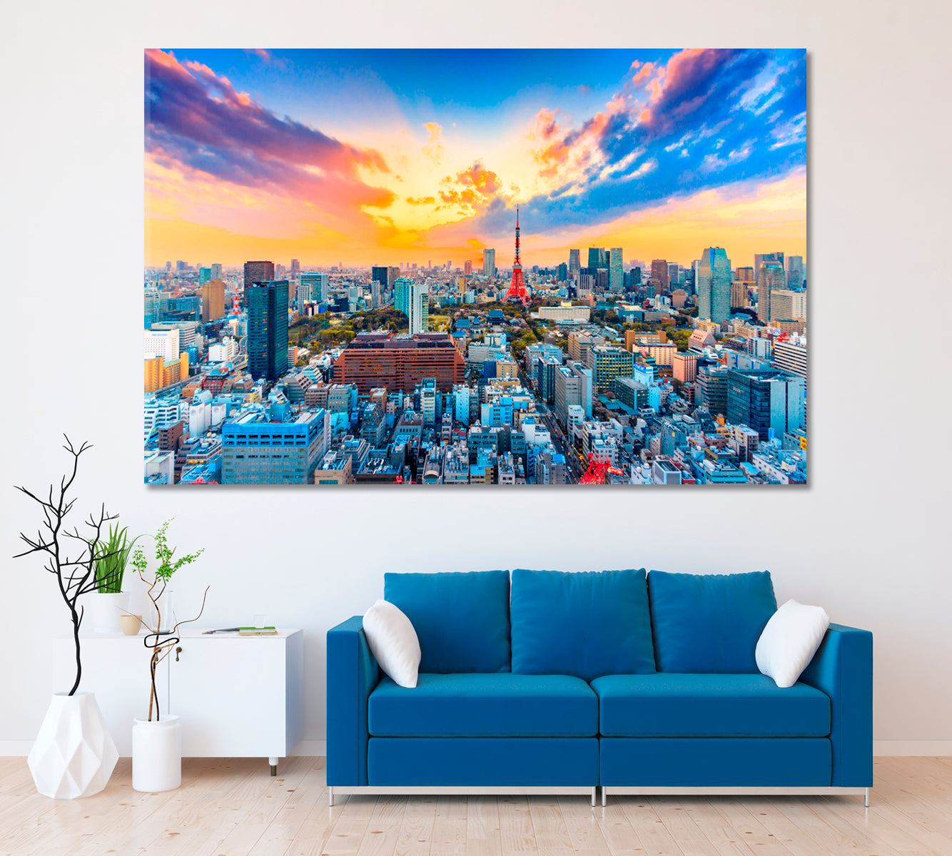 Tokyo Cityscapes Japan Canvas Print ArtLexy 1 Panel 24"x16" inches 