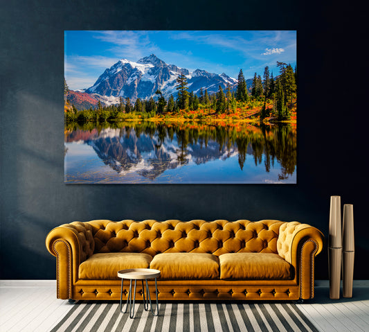 Mountain Lake Mount Shuksan Washington Northern Cascades Canvas Print ArtLexy   