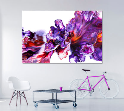 Abstract Purple Flower Canvas Print ArtLexy 1 Panel 24"x16" inches 