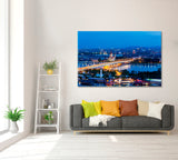 Vienna Cityscape at Night Canvas Print ArtLexy 1 Panel 24"x16" inches 