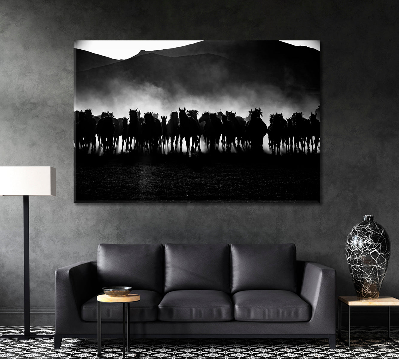 Herd of Wild Horses Canvas Print ArtLexy   