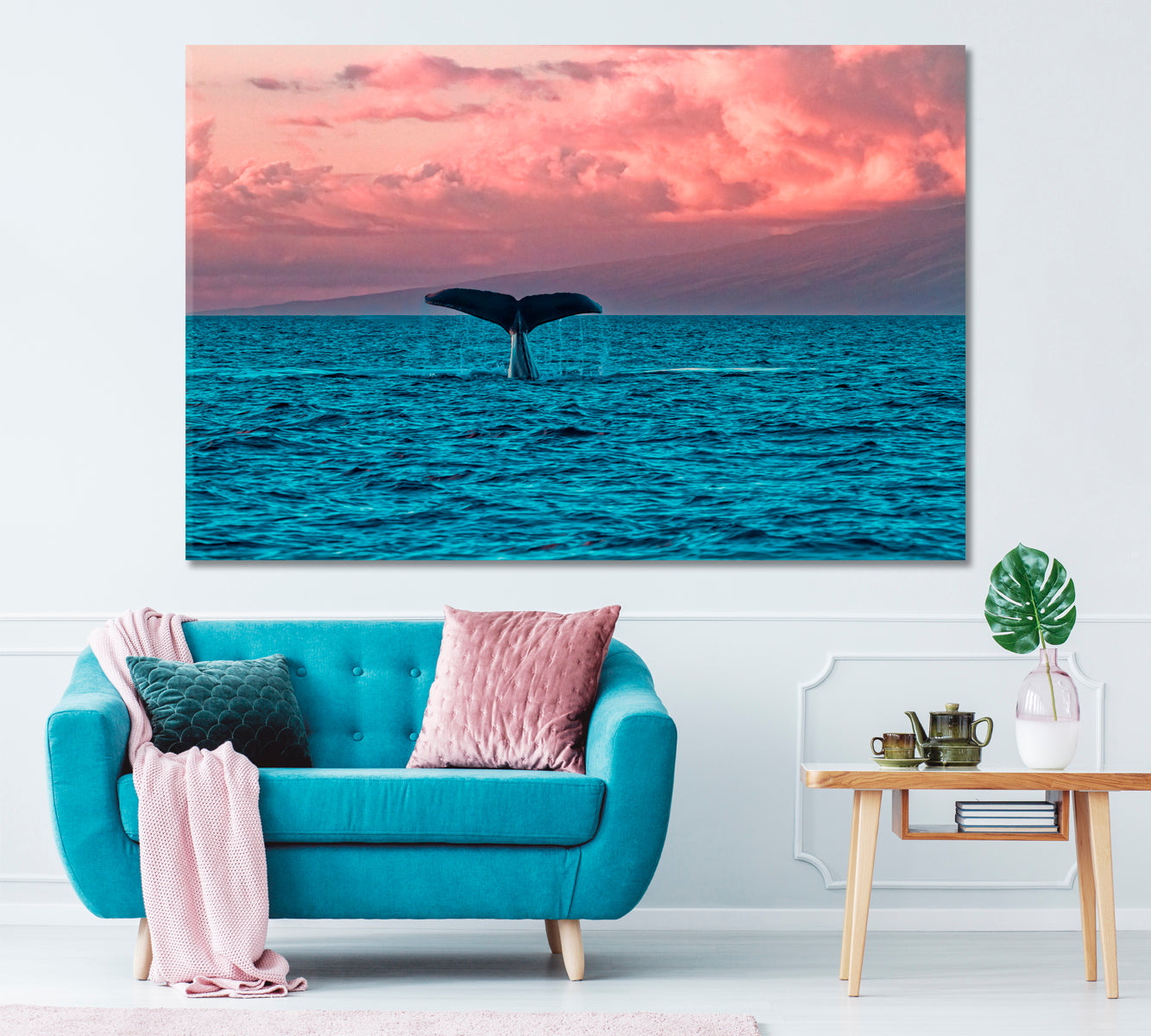Humpback Whale During Sunset Maui Canvas Print ArtLexy   
