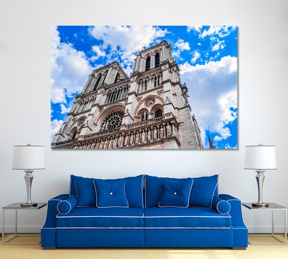 Cathedral Notre Dame de Paris France Canvas Print ArtLexy 1 Panel 24"x16" inches 