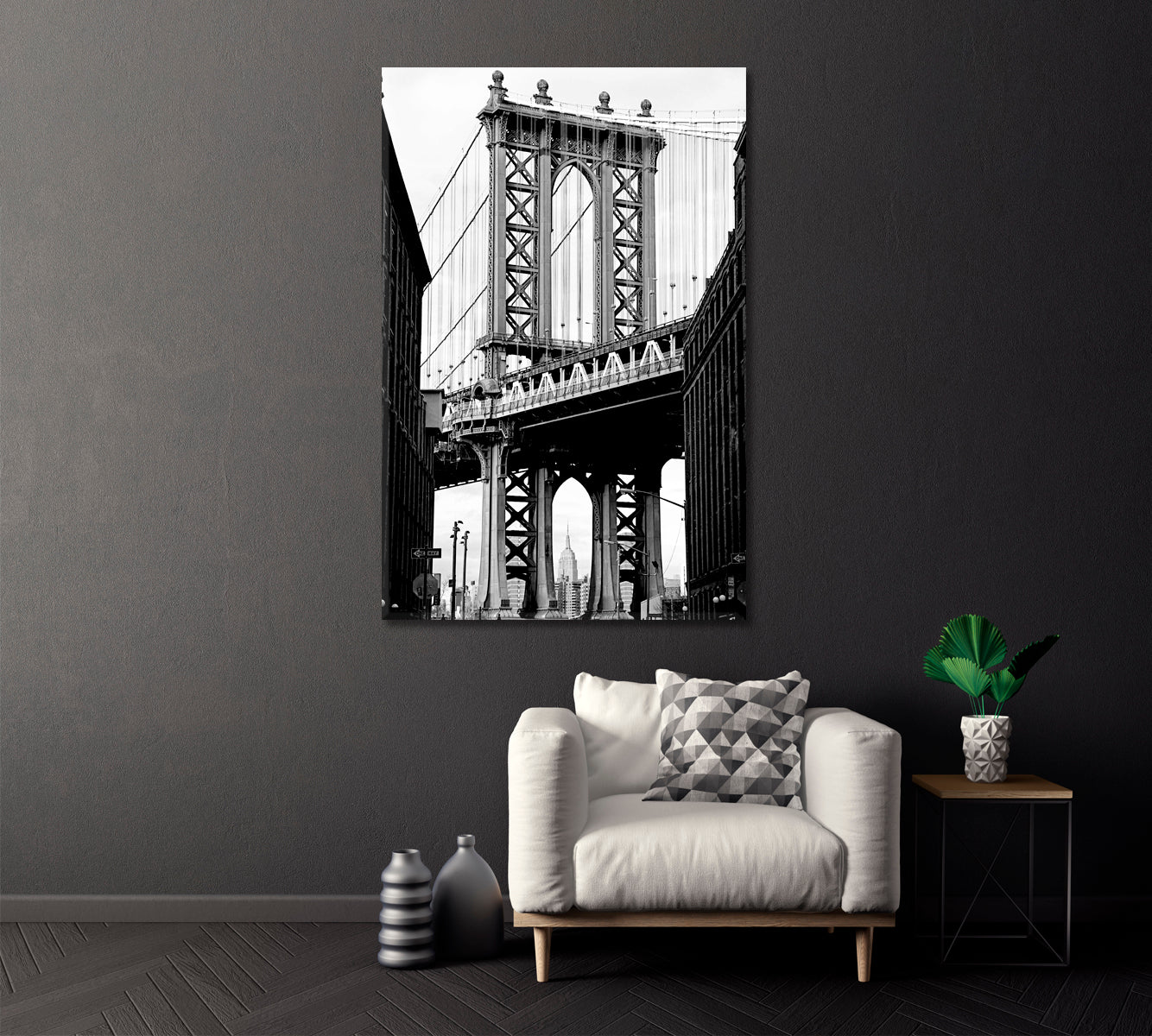 Manhattan Bridge Canvas Print ArtLexy 1 Panel 16"x24" inches 