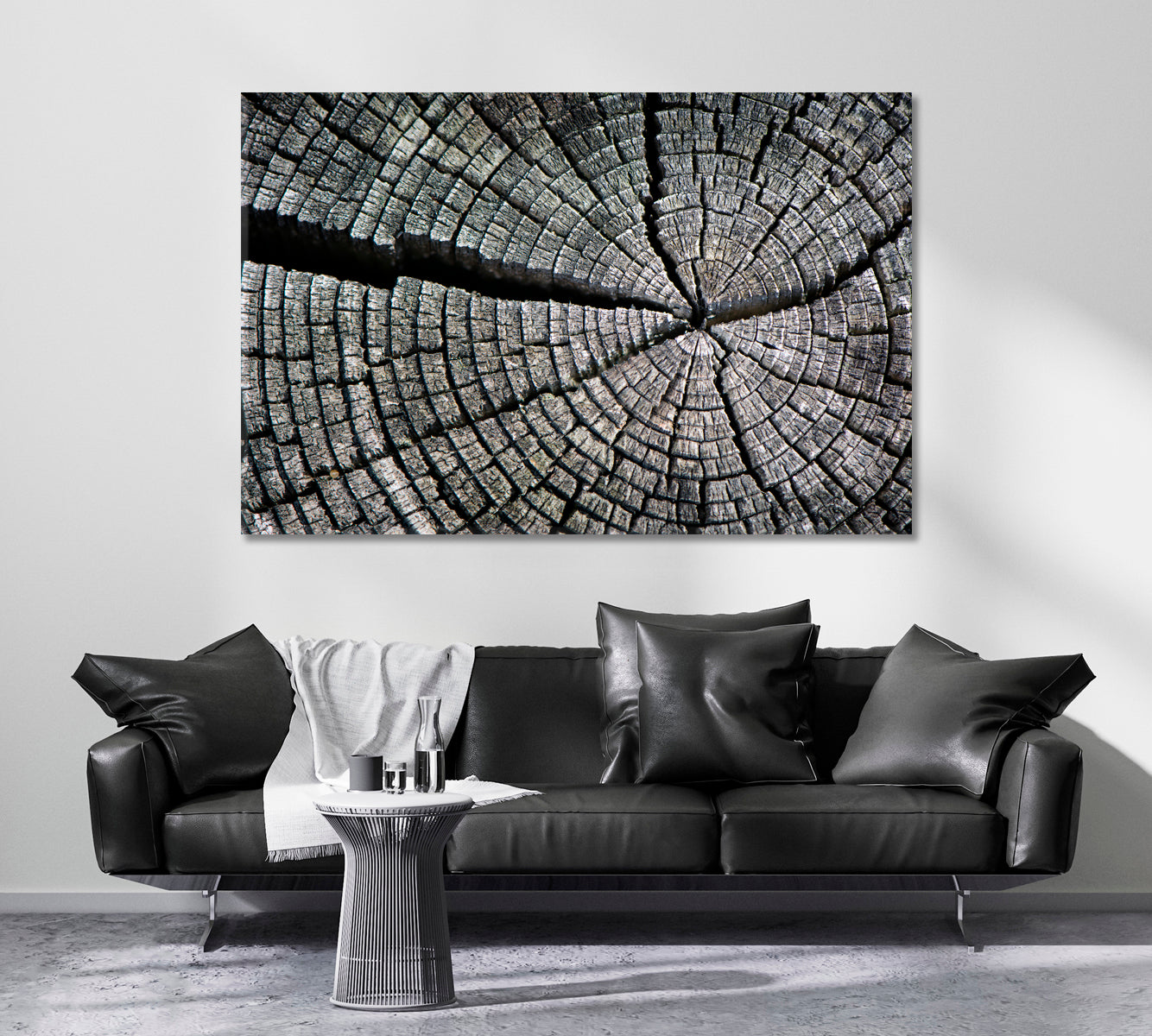 Old Cracked Log Canvas Print ArtLexy   