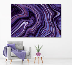 Abstract Purple Marble Pattern Canvas Print ArtLexy 1 Panel 24"x16" inches 