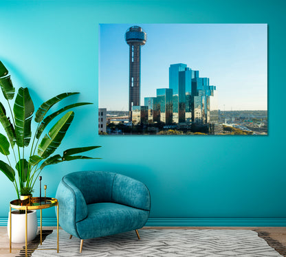Observation tower "Reunion Tower" Dallas Texas Canvas Print ArtLexy 1 Panel 24"x16" inches 