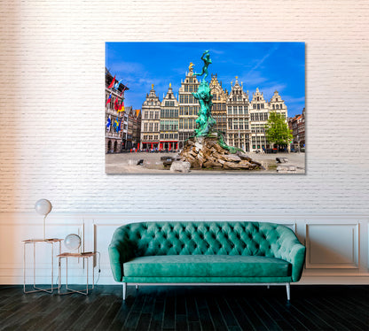Antwerpen City Belgium Canvas Print ArtLexy 1 Panel 24"x16" inches 