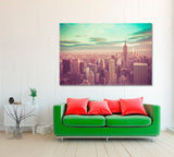 New York City Skyline Canvas Print ArtLexy 1 Panel 24"x16" inches 