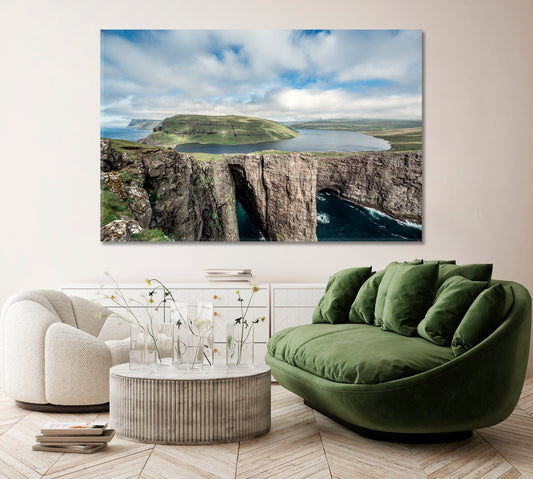 Sorvagsvatn (Lake Over Ocean) Faroe Islands Canvas Print ArtLexy   