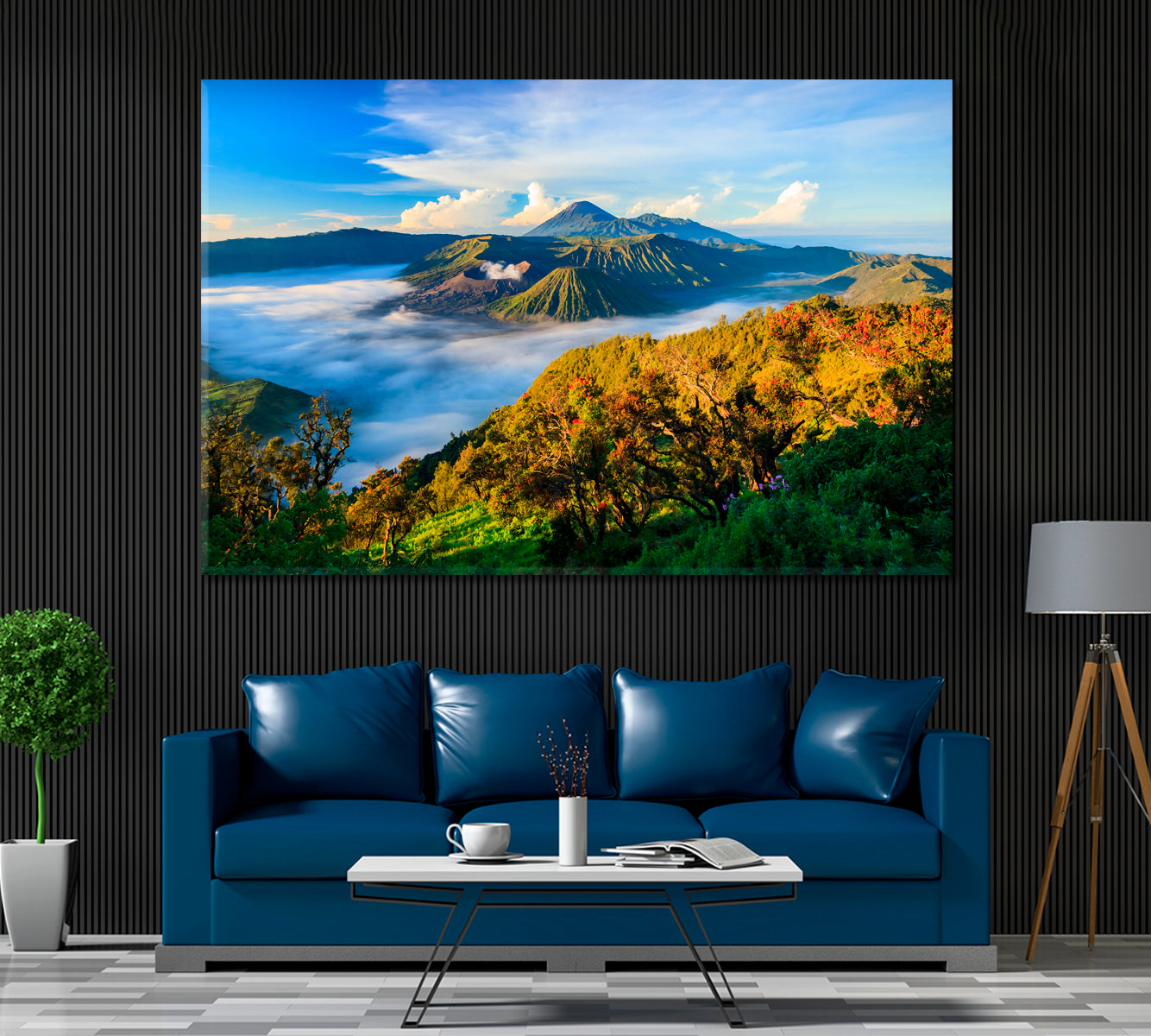 Mount Bromo Indonesia. Volcanic Landscape Canvas Print ArtLexy 1 Panel 24"x16" inches 