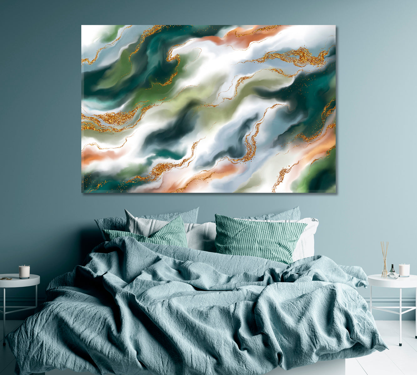 Beautiful Abstract Agate Canvas Print ArtLexy 1 Panel 24"x16" inches 
