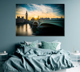 Big Ben and Houses of Parliament London Canvas Print ArtLexy 1 Panel 24"x16" inches 