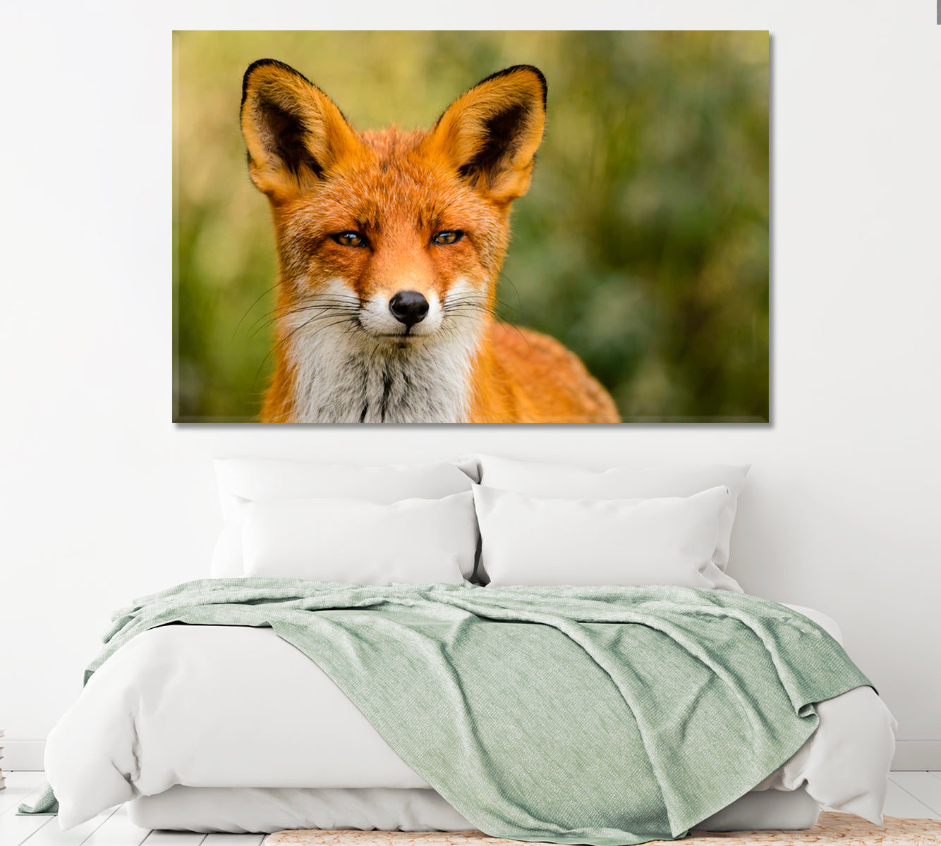 Red Fox Portrait Canvas Print ArtLexy 1 Panel 24"x16" inches 
