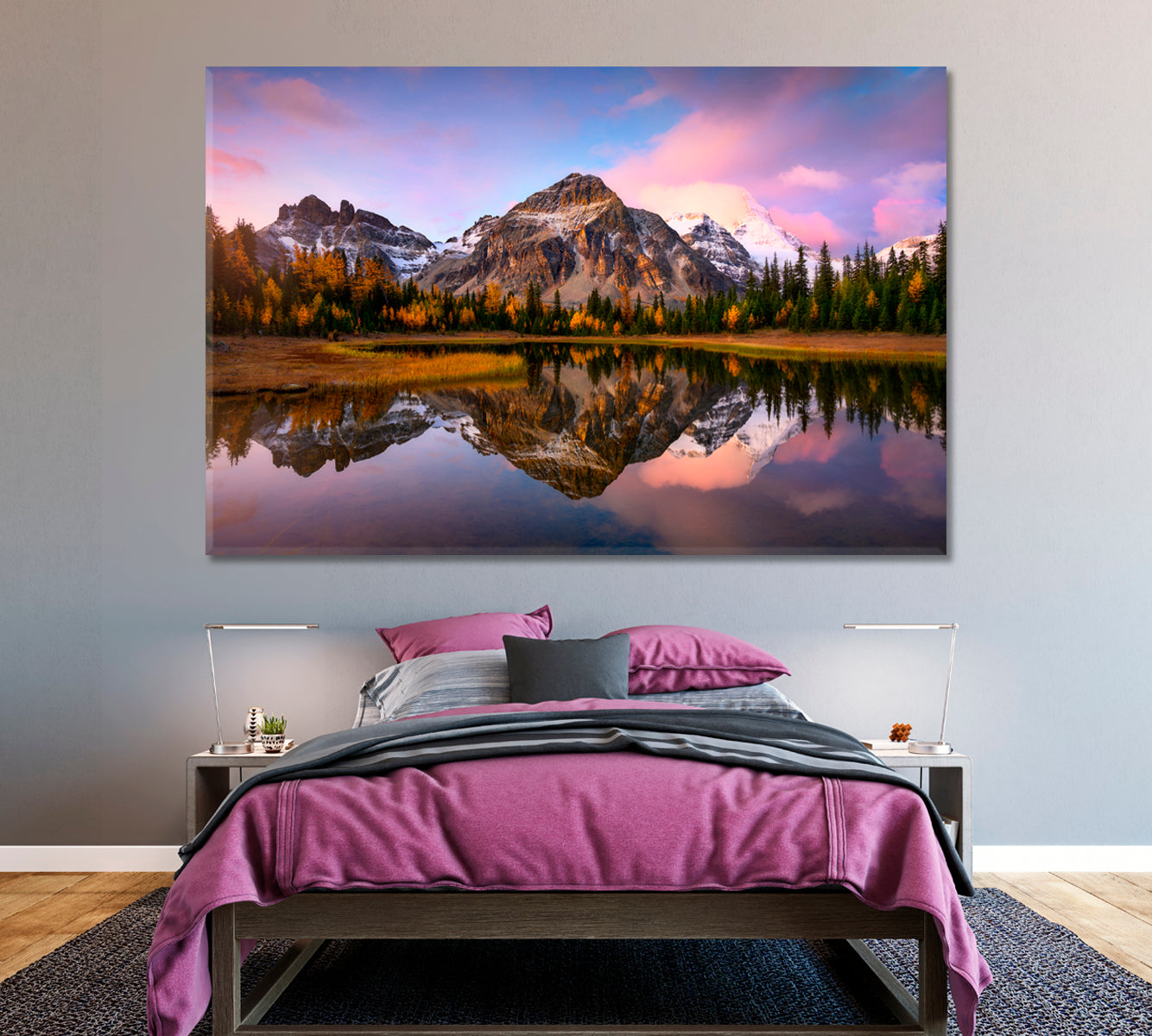 Mount Assiniboine Alberta Canada Canvas Print ArtLexy 1 Panel 24"x16" inches 
