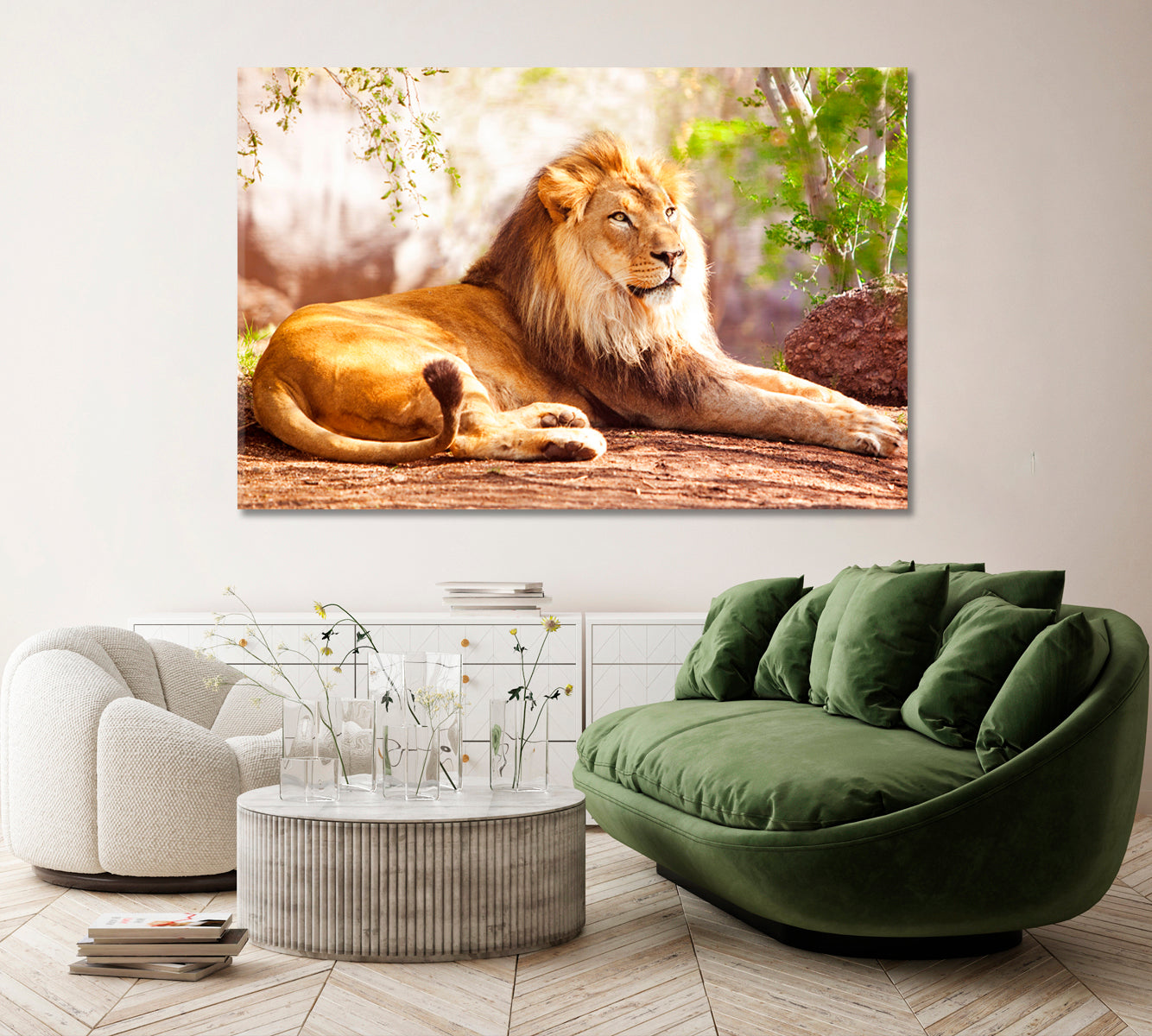 Beautiful Big African Lion Canvas Print ArtLexy   