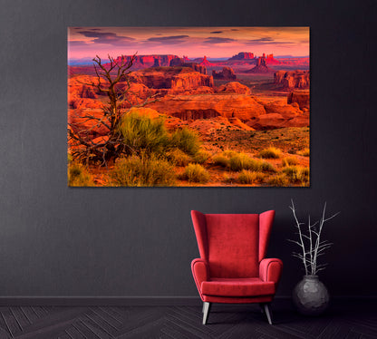 Hunts Mesa Monument Valley Arizona Canvas Print ArtLexy   