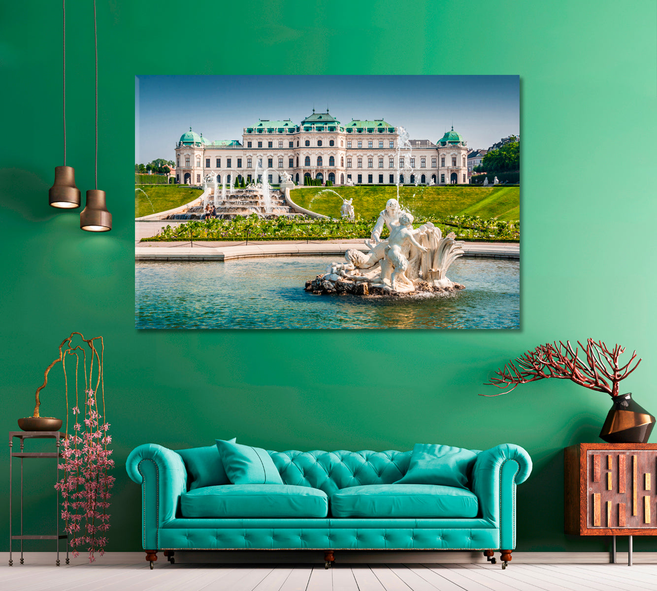 Schloss Belvedere Vienna Austria Canvas Print ArtLexy 1 Panel 24"x16" inches 