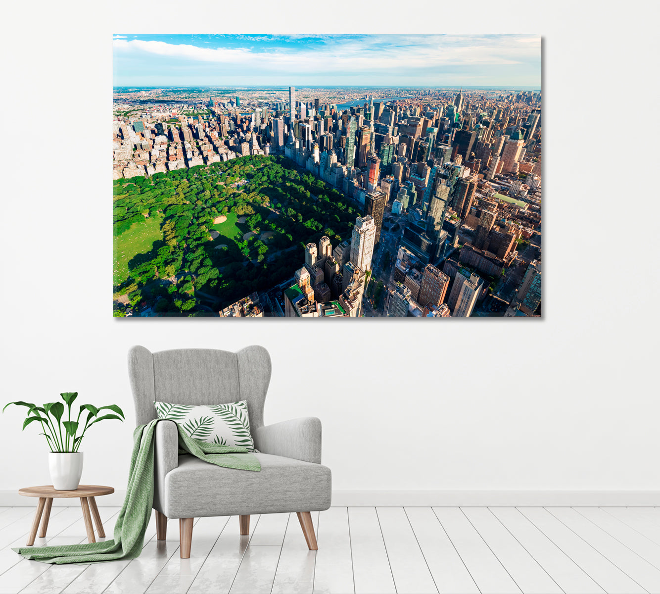 Central Park and Midtown Manhattan NY Canvas Print ArtLexy 1 Panel 24"x16" inches 