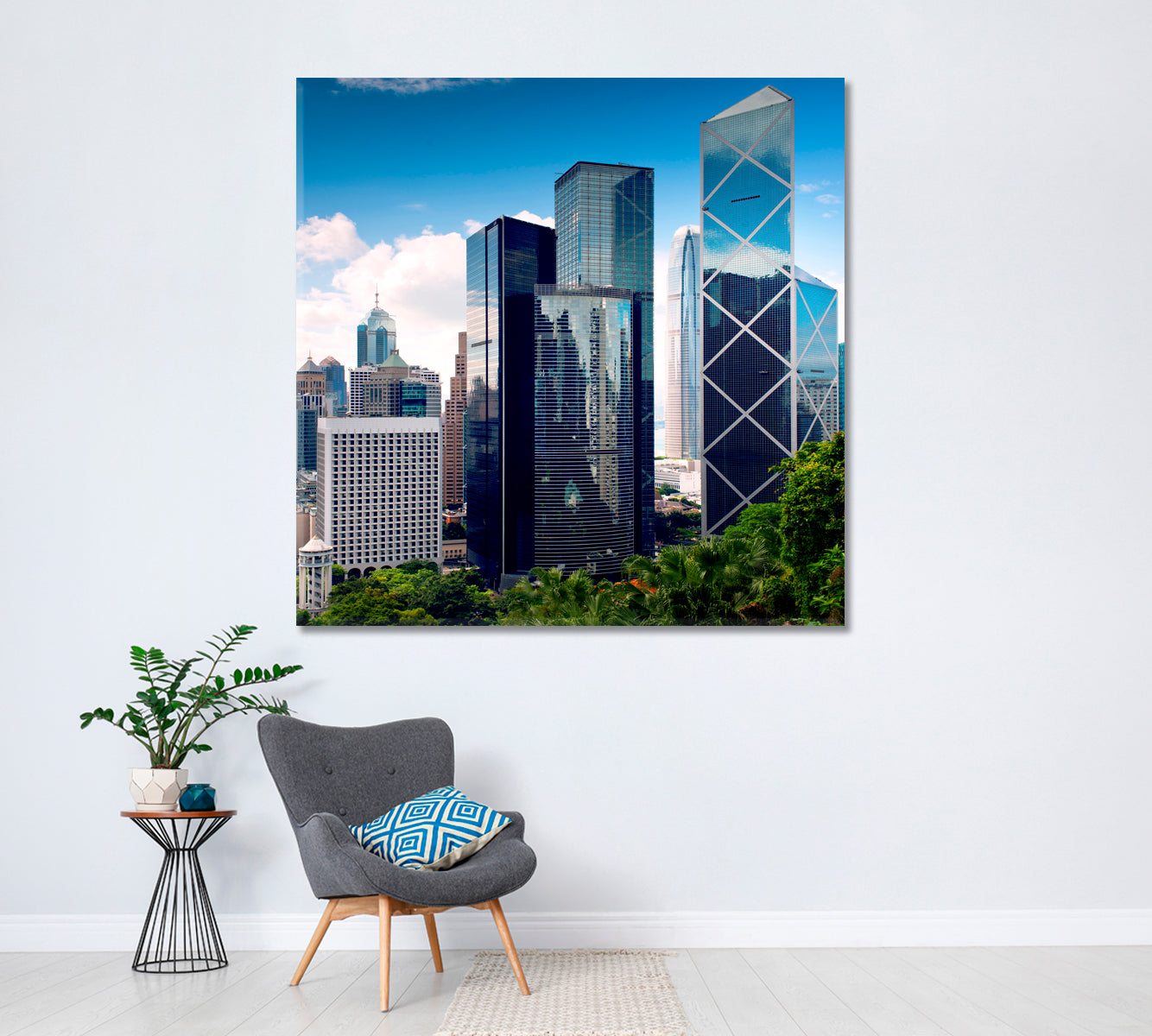 Hong Kong City Skyscrapers Canvas Print ArtLexy   