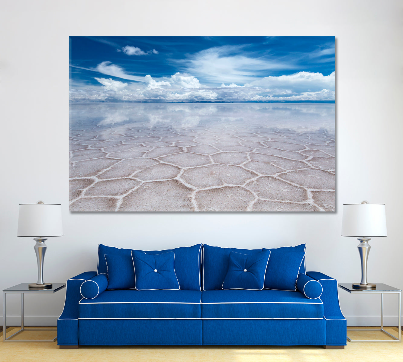 Uyuni Salt Flat Bolivia Canvas Print ArtLexy 1 Panel 24"x16" inches 
