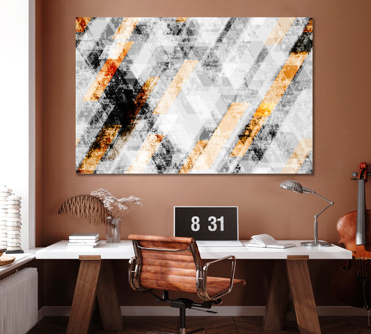 Geometric Abstraction Canvas Print ArtLexy 1 Panel 24"x16" inches 