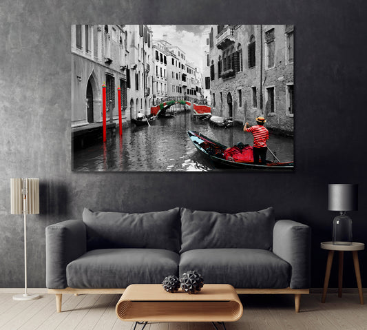 Gondolas in Venice Grand Canal Canvas Print ArtLexy   