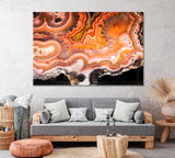 Polished Agate Stone Canvas Print ArtLexy 1 Panel 24"x16" inches 