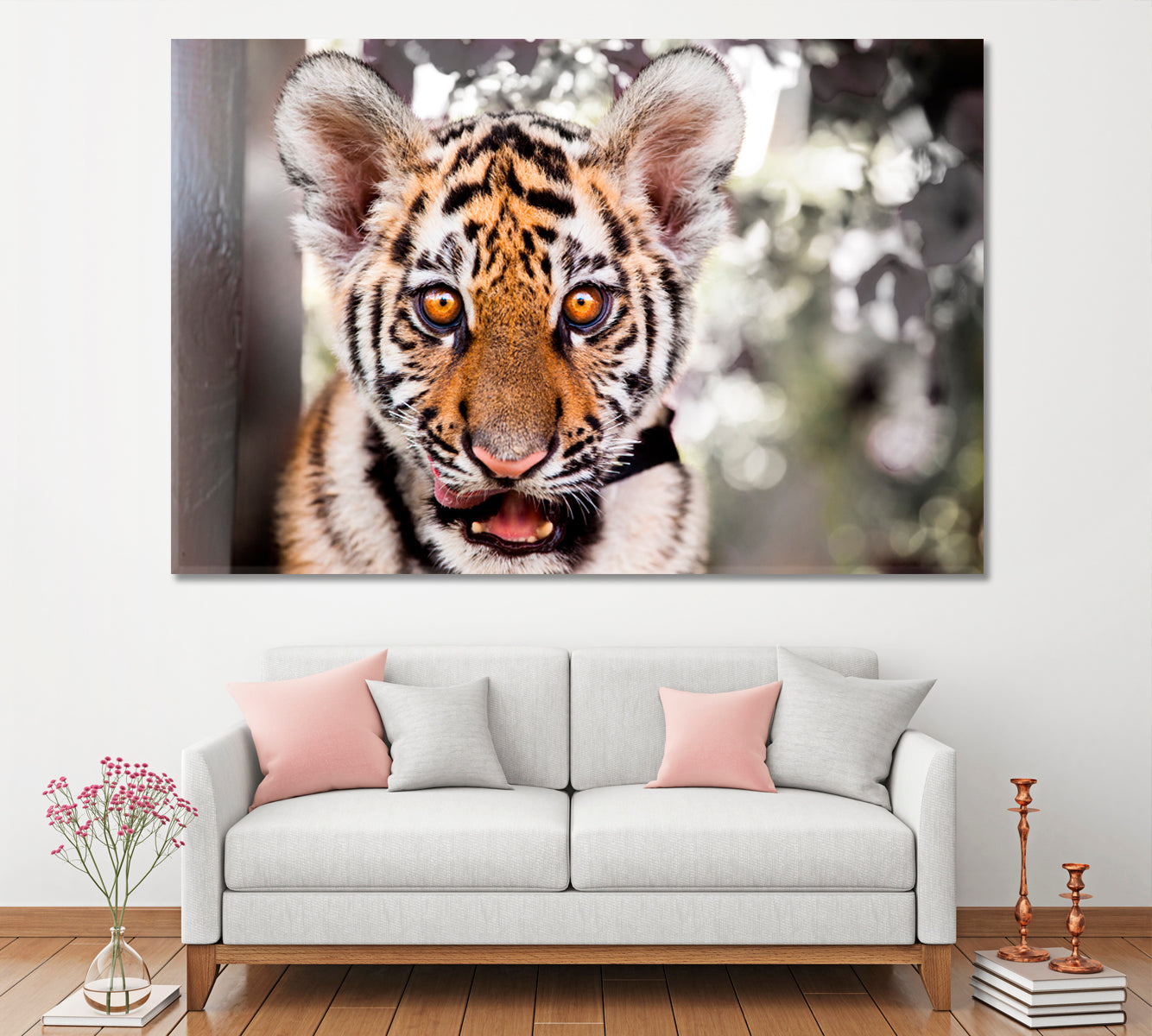 Tiger Cub Canvas Print ArtLexy 1 Panel 24"x16" inches 