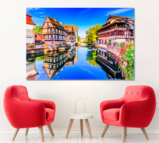 Petite France Strasbourg Canvas Print ArtLexy 1 Panel 24"x16" inches 
