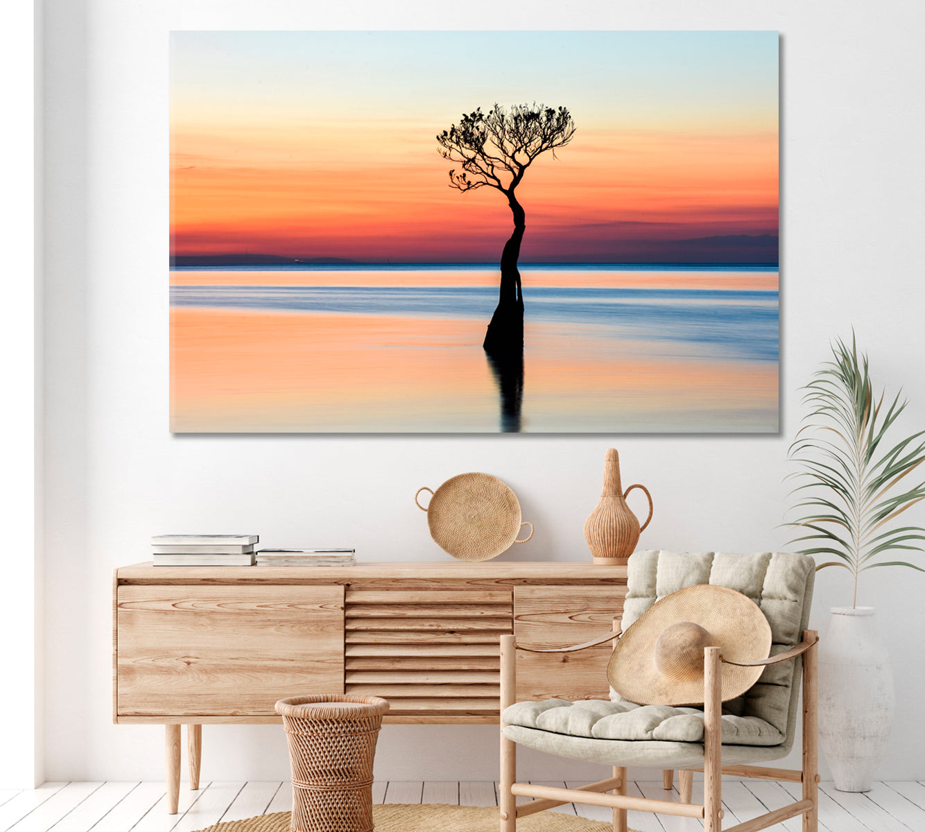 Mangrove Tree in Walakiri Beach Sumba Island Indonesia Canvas Print ArtLexy 1 Panel 24"x16" inches 