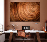 Old Oak Tree Log Canvas Print ArtLexy 1 Panel 24"x16" inches 