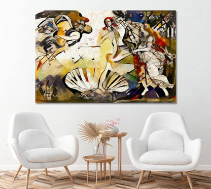 Birth of Venus in Cubism Style Canvas Print ArtLexy 1 Panel 24"x16" inches 