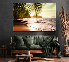 Tropical Coast Costa Rica Canvas Print ArtLexy 1 Panel 24"x16" inches 