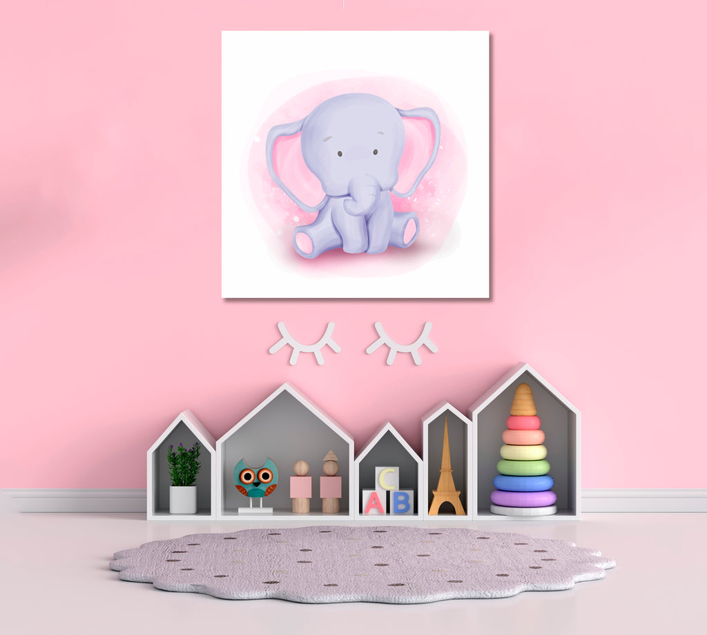 Little Elephant Canvas Print ArtLexy 1 Panel 12"x12" inches 