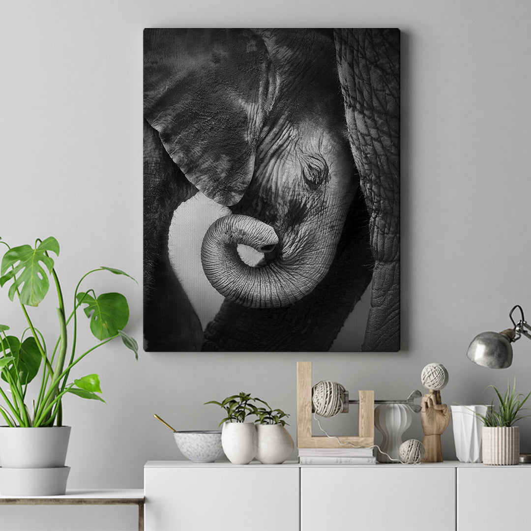 Baby Elephant Canvas Print ArtLexy 1 Panel 16"x24" inches 