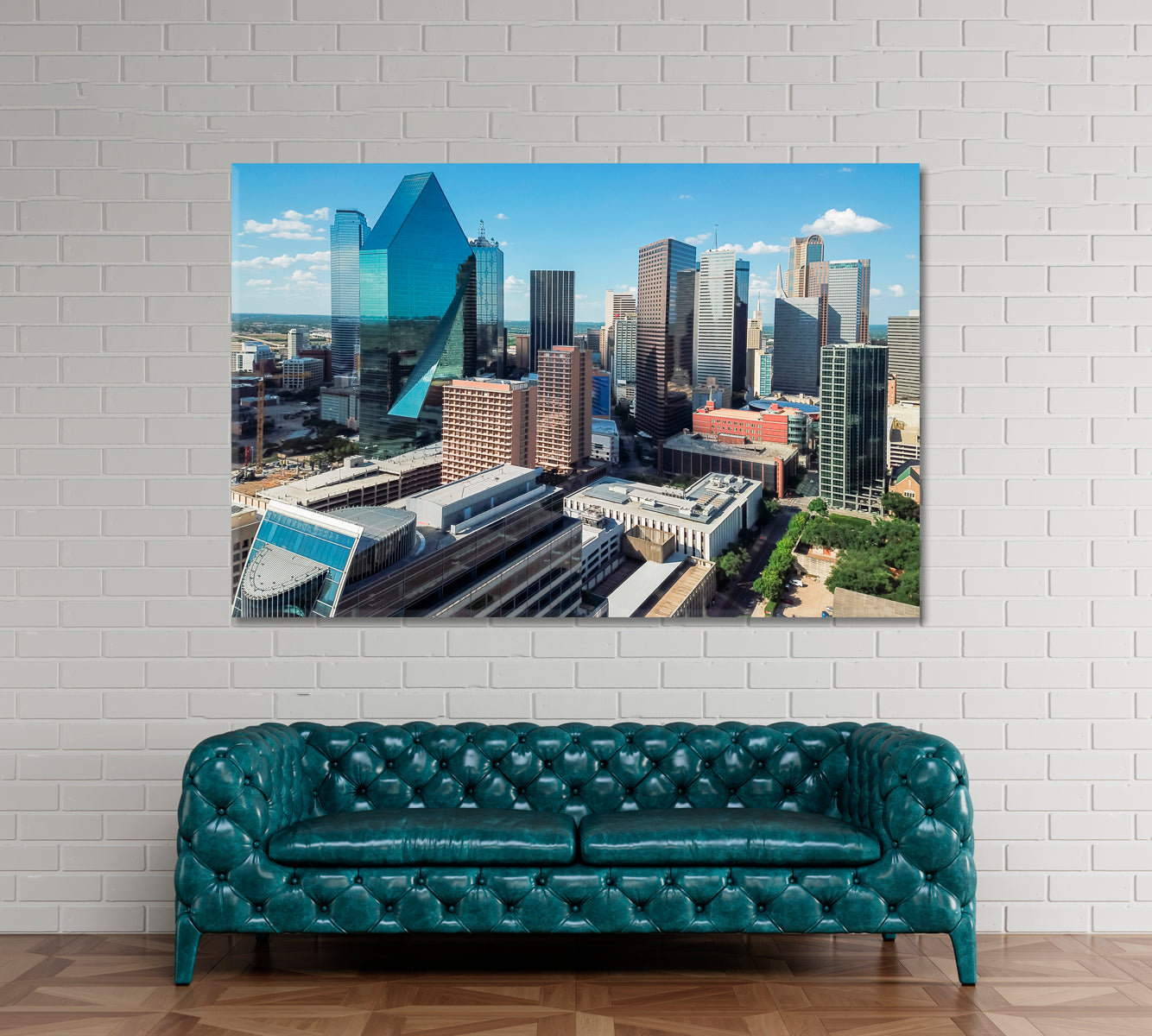 Modern Skyscrapers in Dallas Canvas Print ArtLexy 1 Panel 24"x16" inches 